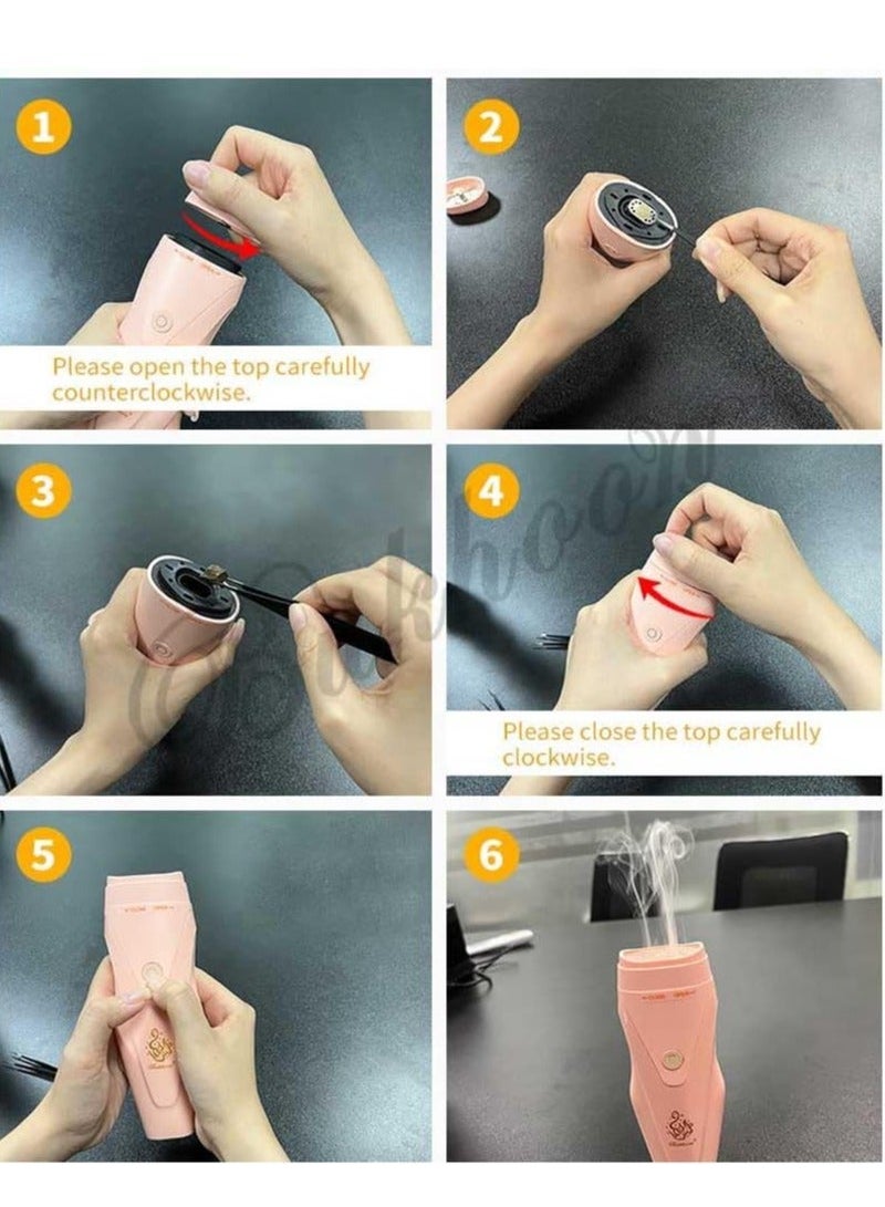 Portable New Smart 2 in 1 Rechargeable Handheld Hair Incense Burner with Comb - Image 4