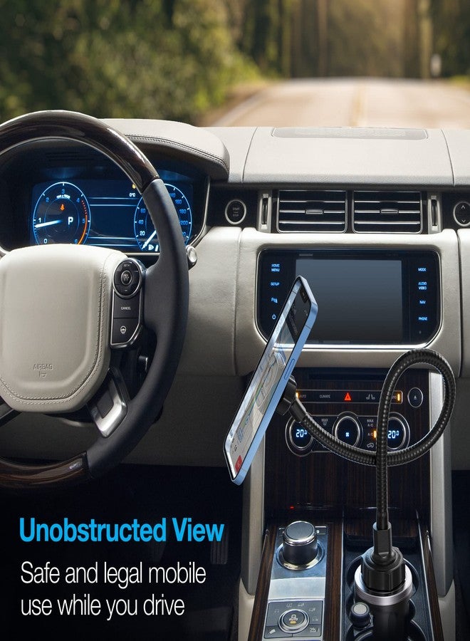 Naztech MagBuddy Elite XL Cup Cell Phone Holder for Car - Black Gooseneck Magnetic Stand Cup Phone Holders for Your Car Cellphone Holder Mount for Truck, Auto Seat Cupholder Mount for iPhone, Android - Image 4