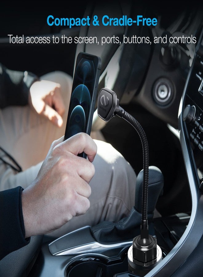 Naztech MagBuddy Elite XL Cup Cell Phone Holder for Car - Black Gooseneck Magnetic Stand Cup Phone Holders for Your Car Cellphone Holder Mount for Truck, Auto Seat Cupholder Mount for iPhone, Android - Image 3