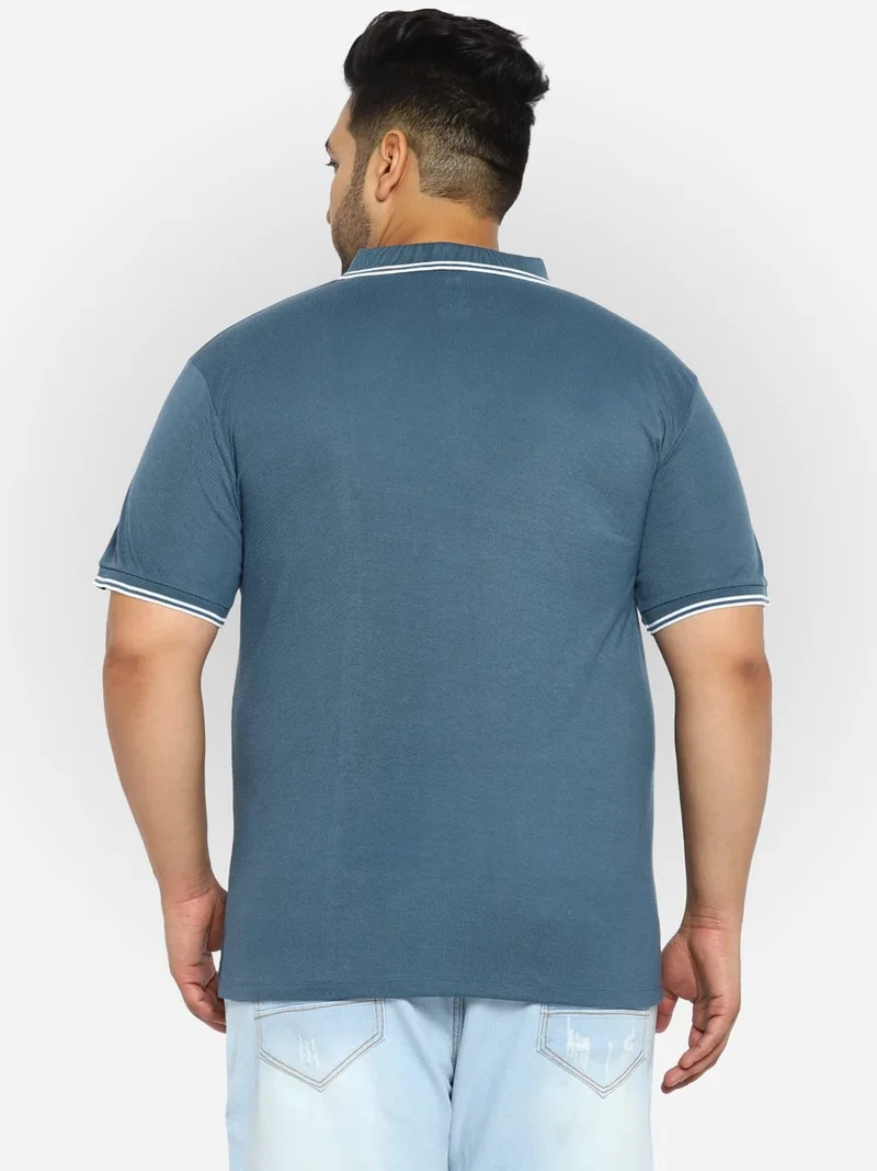 Urbano Fashion  Urbano Plus Men's Dark Grey Solid Regular Fit Half Sleeve Cotton Polo T-Shirt  | Best Price UAE