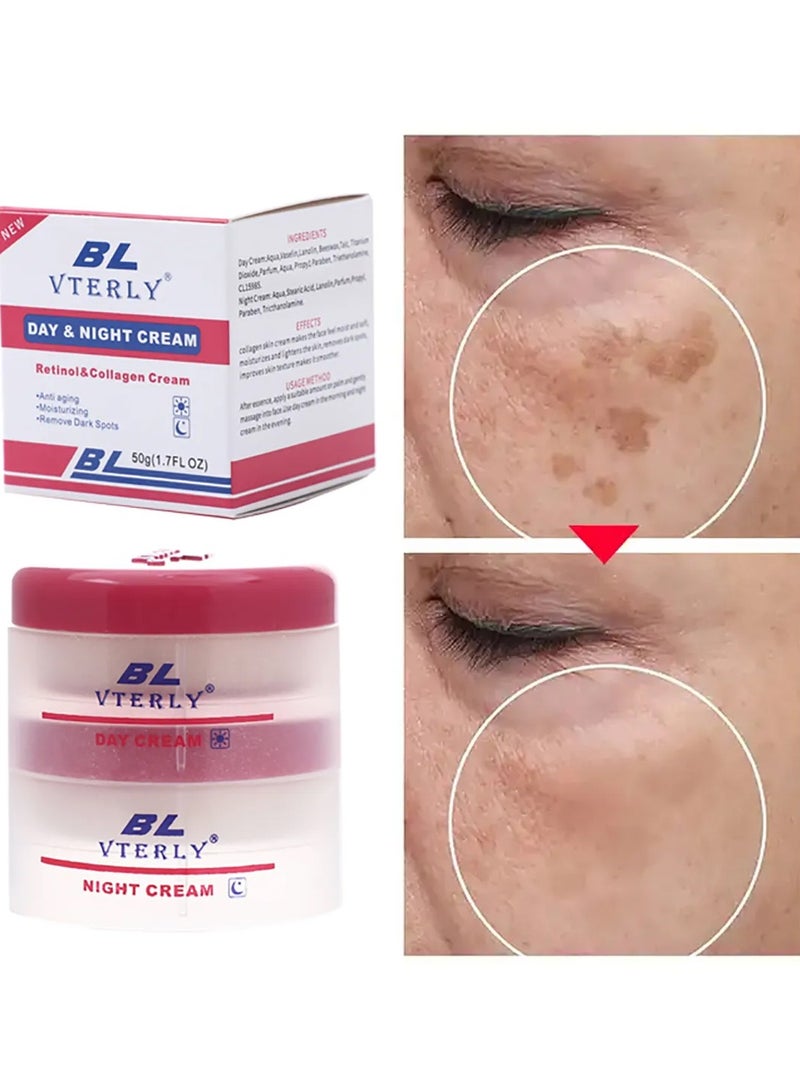 VTERLY BL Vterly Remove Melasma Fade Dark Whitening Moisturizing Anti Aging Anti Freckle Skin Whitening Face Day Night Cream - Image 3