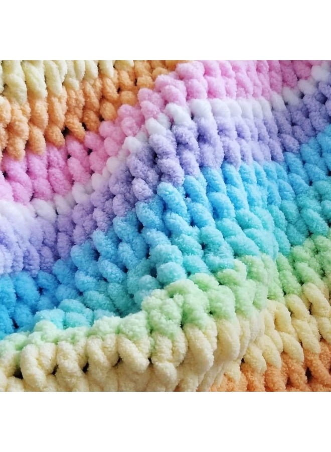 SUNSAR 4 Pack Chunky Chenille Yarn,Thick Soft Yarn for Crocheting Hand Knitting Sweater Scarf Blankets DIY Craft - Image 4