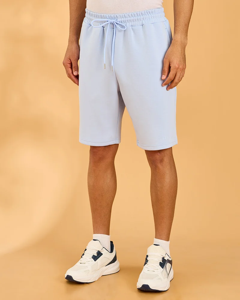 Redtag Men Blue Solid Active Shorts