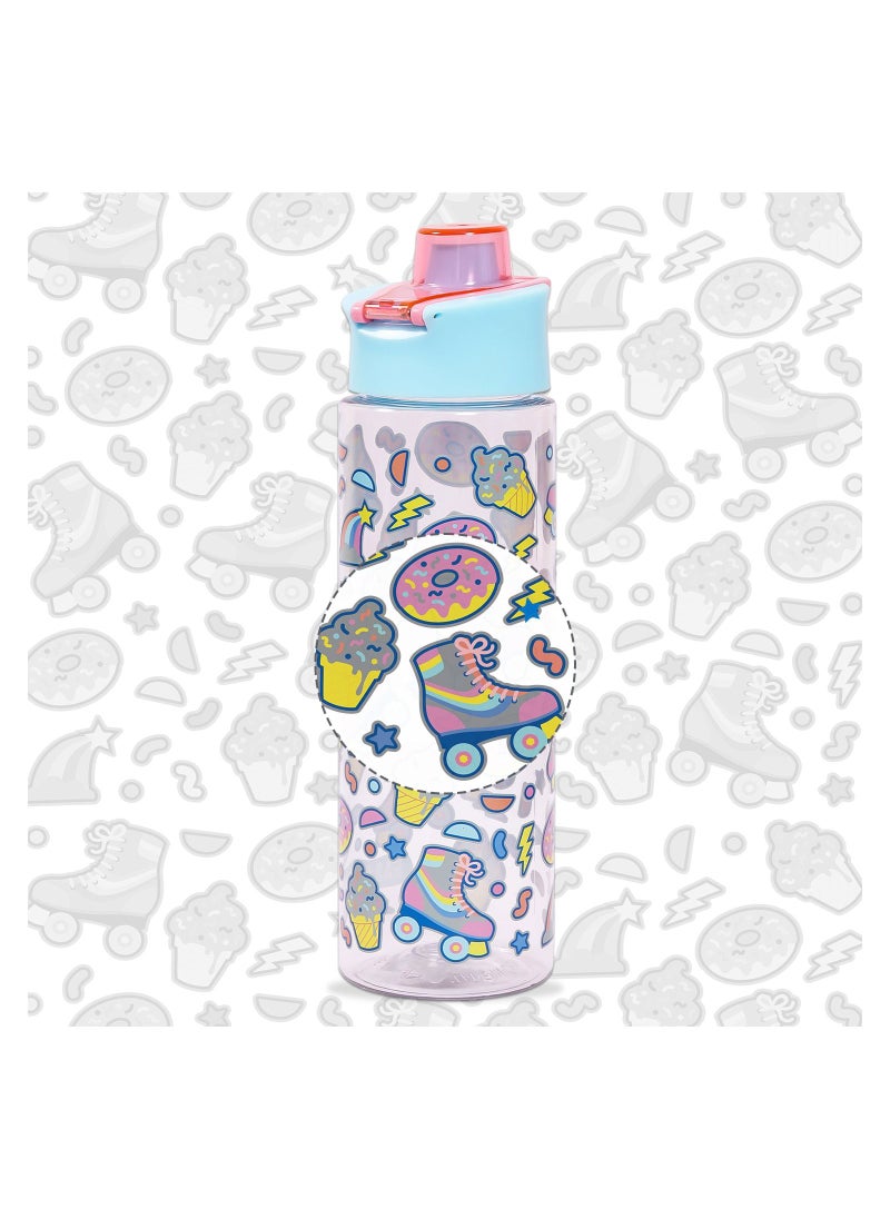 Eazy Kids Tritan Water Bottle w/ Flip Lid Gen Z Skater Blue 750ml  - Image 2