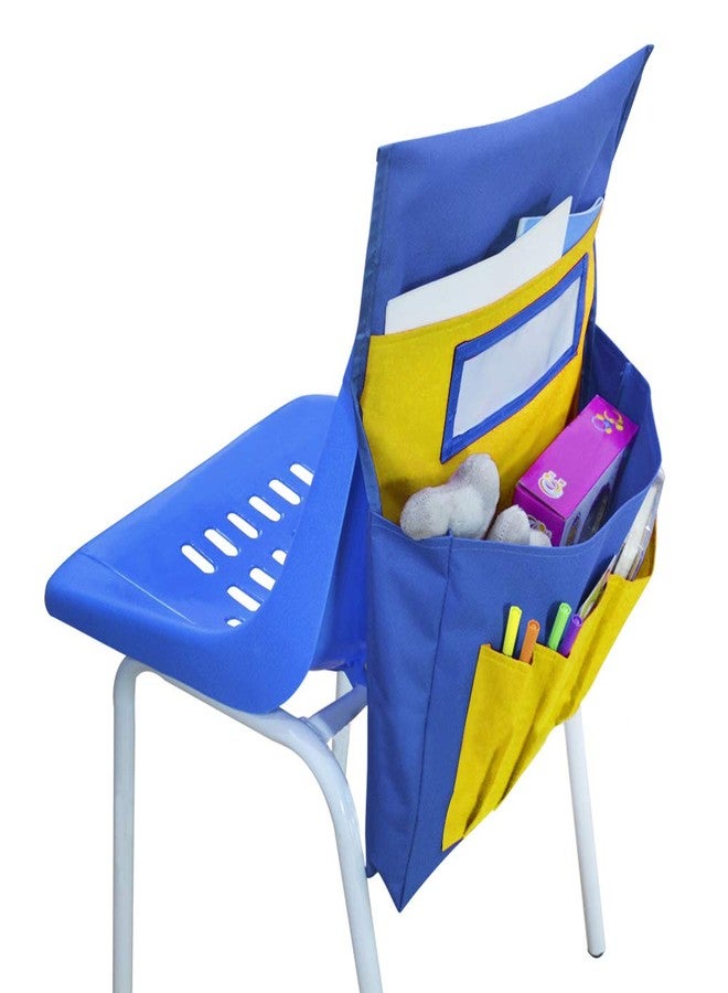 RUIXIB Chairback Buddy Pocket Chart with Name Tag Slot Desk Chair Seat Back Organizer kids School Supply Chair Back Storage Pockets Seatback Stuff Caddy Organizer for School Home Classroom Preschool Daycare - Image 1