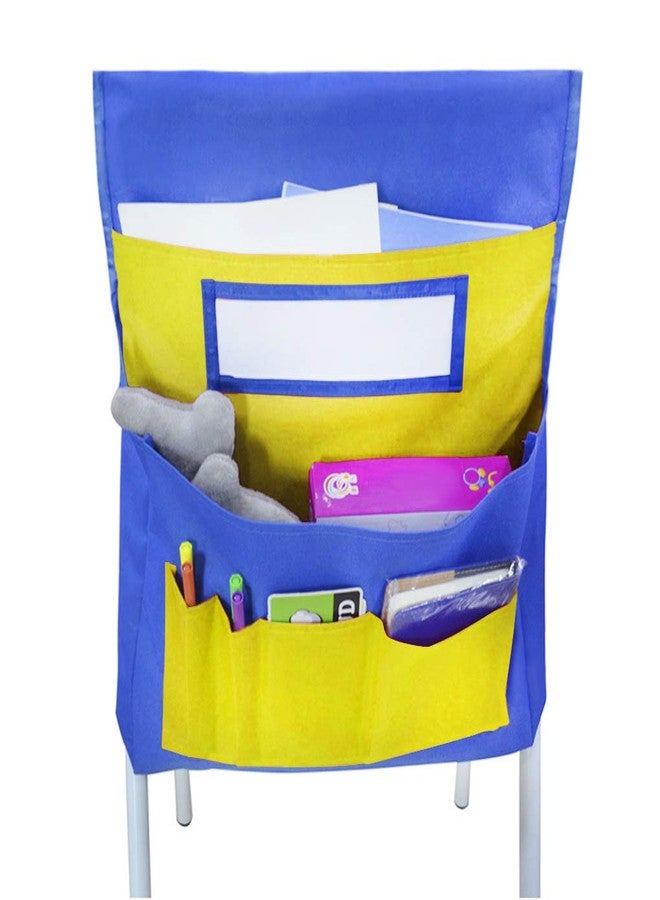 RUIXIB Chairback Buddy Pocket Chart with Name Tag Slot Desk Chair Seat Back Organizer kids School Supply Chair Back Storage Pockets Seatback Stuff Caddy Organizer for School Home Classroom Preschool Daycare - Image 4