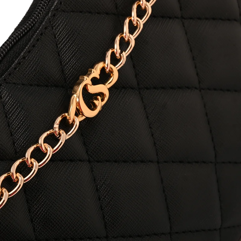 Carmen Steffens Matelassé Chain Bag Black