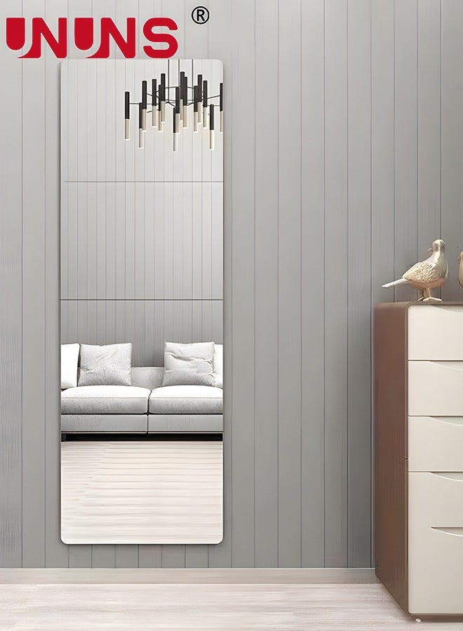 يو إن يو إن أس 3D Mirror Wall Sticker,20cmx 4Pcs Self Adhesive Acrylic Mirror,Full Body Mirror Tiles For Bedroom,Home Gym,Home Wall Decor - Image 3