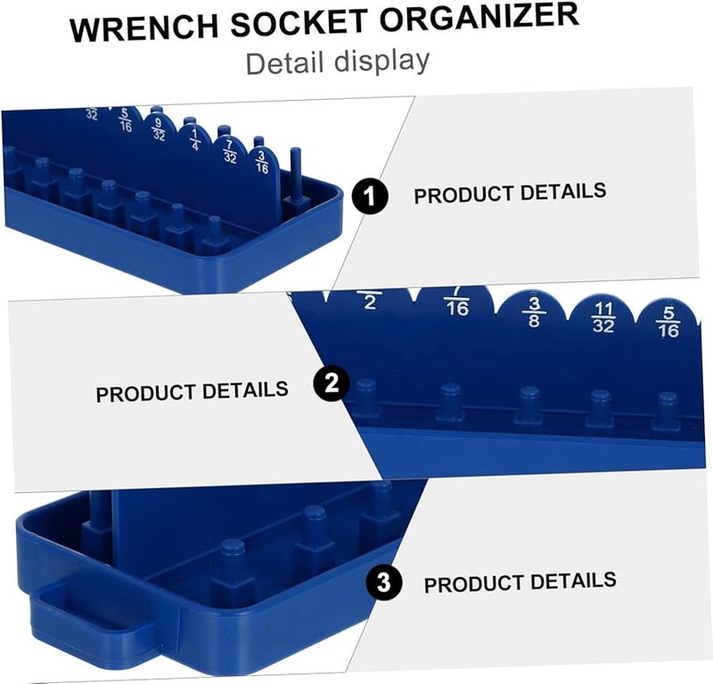 Sturdy Plastic Socket Holder Wrench Organizer 10 Slots For Garage Workshop Tool Storage - Image 4