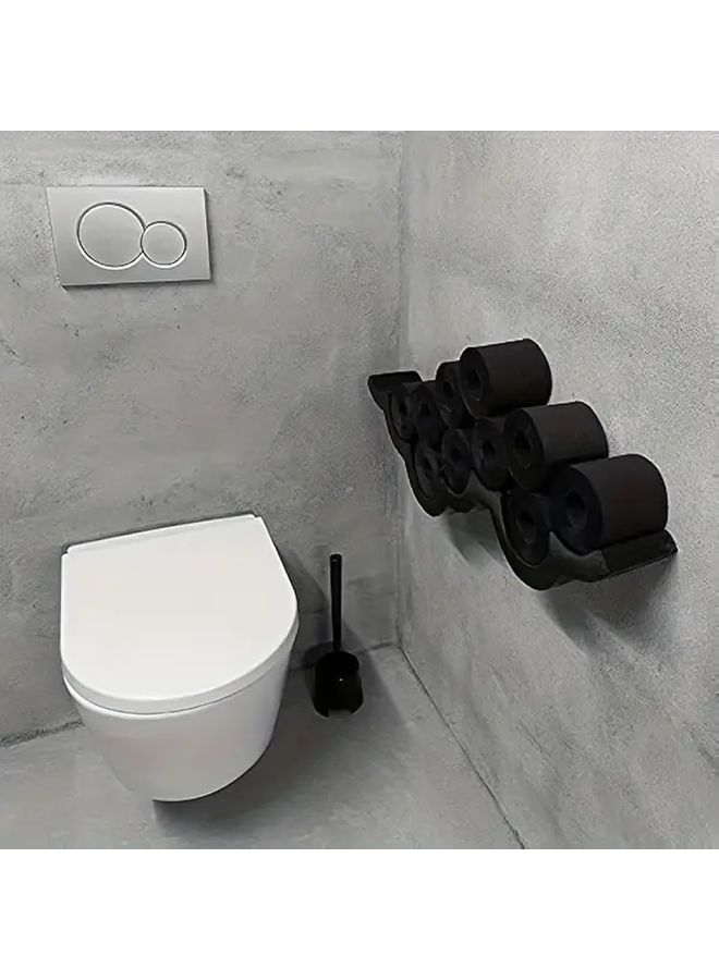 Black Toilet Paper 2pcs Embossed Four Layer Water Resistant For Home Travel - Image 1