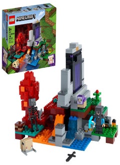 LEGO LEGO Minecraft The Ruined Portal Building Toy 21172 with Steve and ...