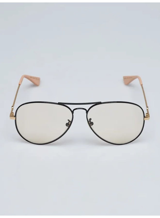 غوتشي GG0515S 003 60 نظارة شمسية أفياتور للجنسين - ذهبي/أسود - Image 2