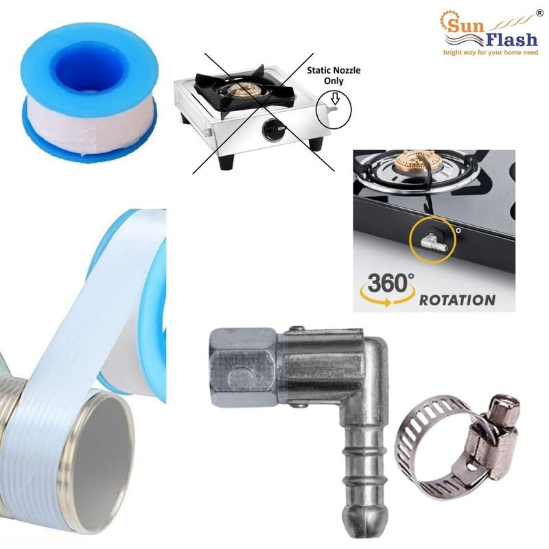 Sun Flash MultiUse Lighter Plastic Knob Pipe Clampstyle code399and Knife Prestige Butterfly Usha Surya Sun Flame Super Flame Gas Stove More - Image 3