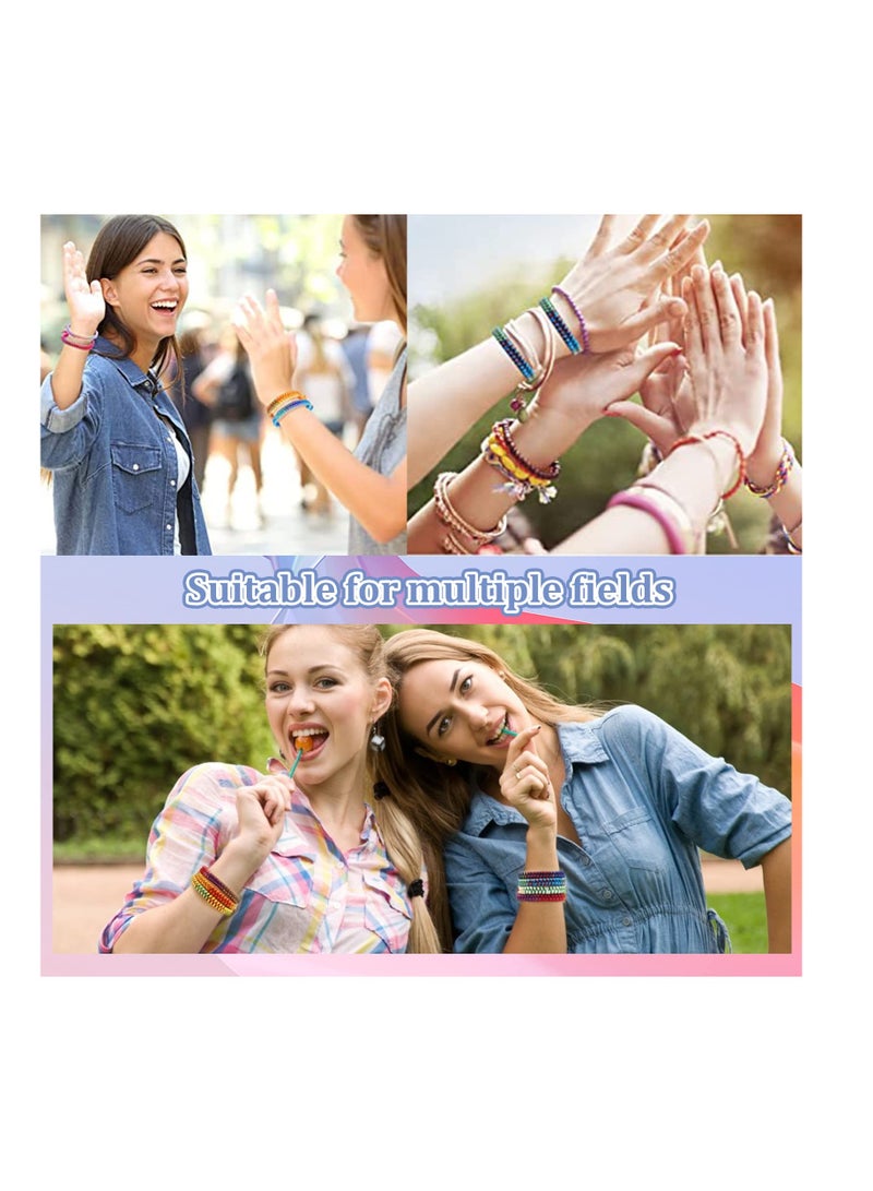 Excefore Friendship Bracelet Set, Multi-Color Bohemian Woven Beads Bracelet, Handmade Friendship Braided Ethnic Adjustable Bracelets Jewelry Gift for Wrist Anklet Hair Accessories(Set of 10) - Image 4