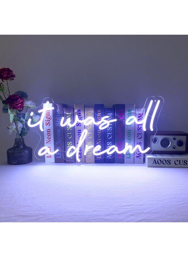 Farasiko It Was All A Dream 24" Led Neon Sign