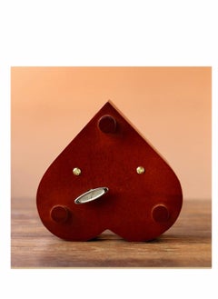 SYOSI Music Box, CharmCollection Creative Wood Heart Shaped Wind-up Musical Box Decorative Music Box with Gold-plating Movement in Birthday to Girlfriend Girls, Melody Castle in The Sky  - Image 3