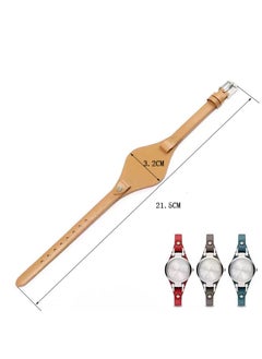 Genuine Leather U-shape Band for Fossil ES3184/ES3077/ES3262/ES4119 Apricot