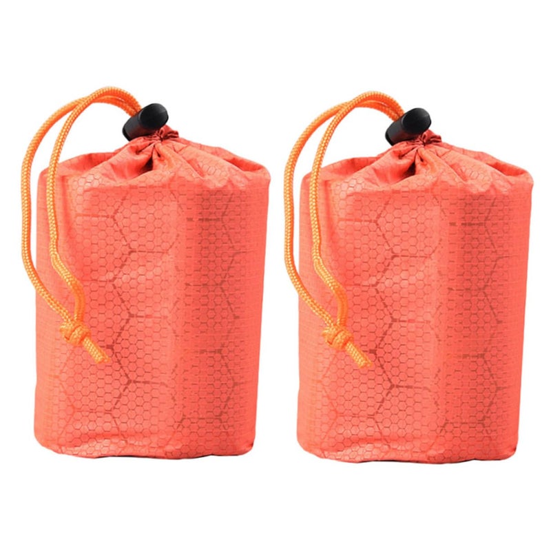 Emergency Bivy Sleeping Bag 2 Pack with Storage Sack for Winter Outdoor Camping Survival Gear - Image 2