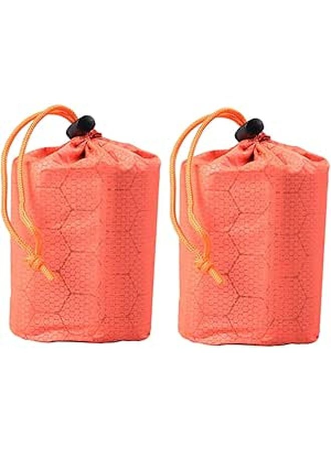 Emergency Bivy Sleeping Bag 2 Pack with Storage Sack for Winter Outdoor Camping Survival Gear - Image 1