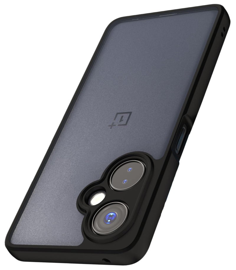 Kapa Hawkeye Clear Back Cover for OnePlus Nord CE 3 LITE | Camera Lens Protector Shockproof Slim Clear Case Cover (Black Sides) - Image 1