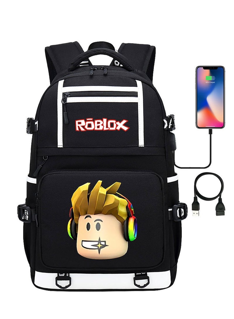 روبلوكس أكتاف مطبوعة للشباب ذات سعة كبيرة للرجال والنساء