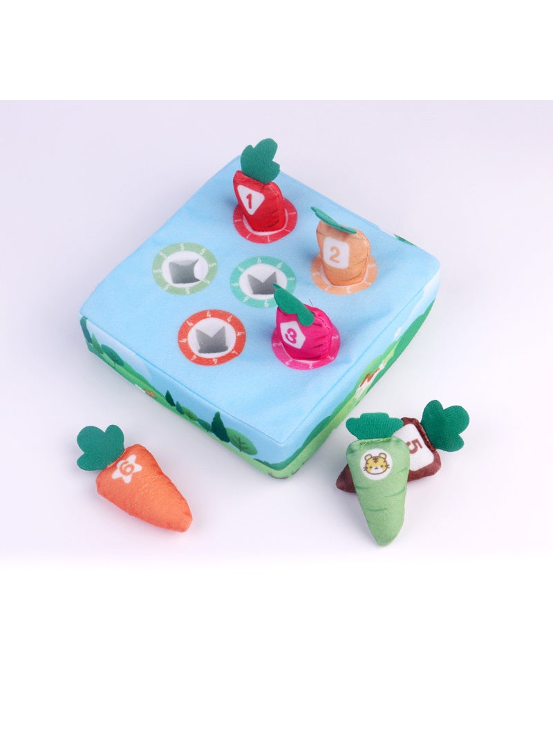 MaBaby لعبة جذر الفجل القابلة للسحب، دمية قطنية يمكن عضها، أحجية للأطفال، تعليم مبكر