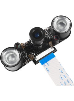 for Raspberry Pi 4 Camera Day  Night Vision Camera AdjustableFocus Module 5MP OV5647 Sensor Webcam Video 1080p with 2 Infrared IR LED Light HD Webcam for Raspberry pi 3 B3B2B4B