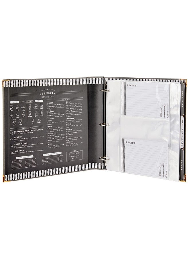 C.R. Gibson C.R. Gibson Gray Leatherette Lined Recipe Notebook, 11'' x 12''  - Image 2