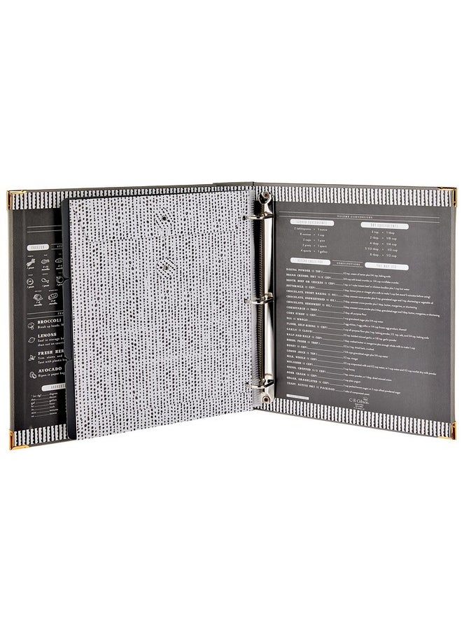 C.R. Gibson C.R. Gibson Gray Leatherette Lined Recipe Notebook, 11'' x 12''  - Image 3