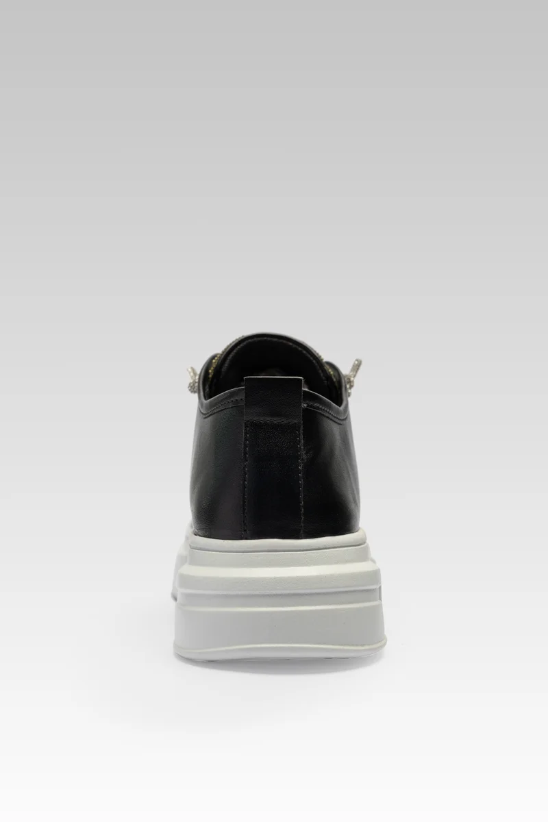 ZORIWORLD black ATHENA Black Rhinestone Sneakers 2" Sole Vegan for Women | Best Price UAE