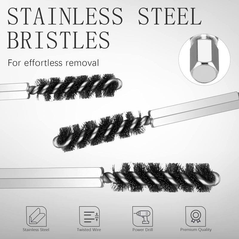 Hotop Golf Clubs Head Hosel Brush Golf Shaft Ferrules Brush Wire Brush Cleaning Tool Electric Drill Wire Brush for Iron and Wood (2 Pieces) - Image 5