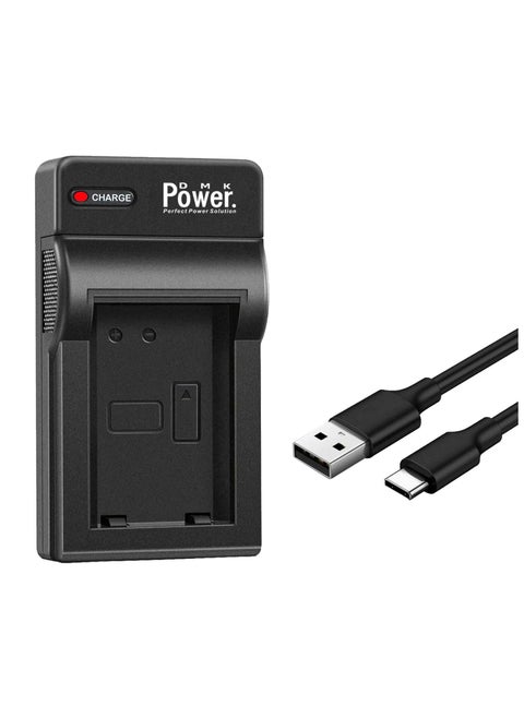 DMK Power EN-EL19 TC-USB1 Single USB Charger Compatible with Sony ZV-E1, FX3, FX30, A1, A9 II, A7R V, A7S III, A7 IV, A6600, A7C Cameras
