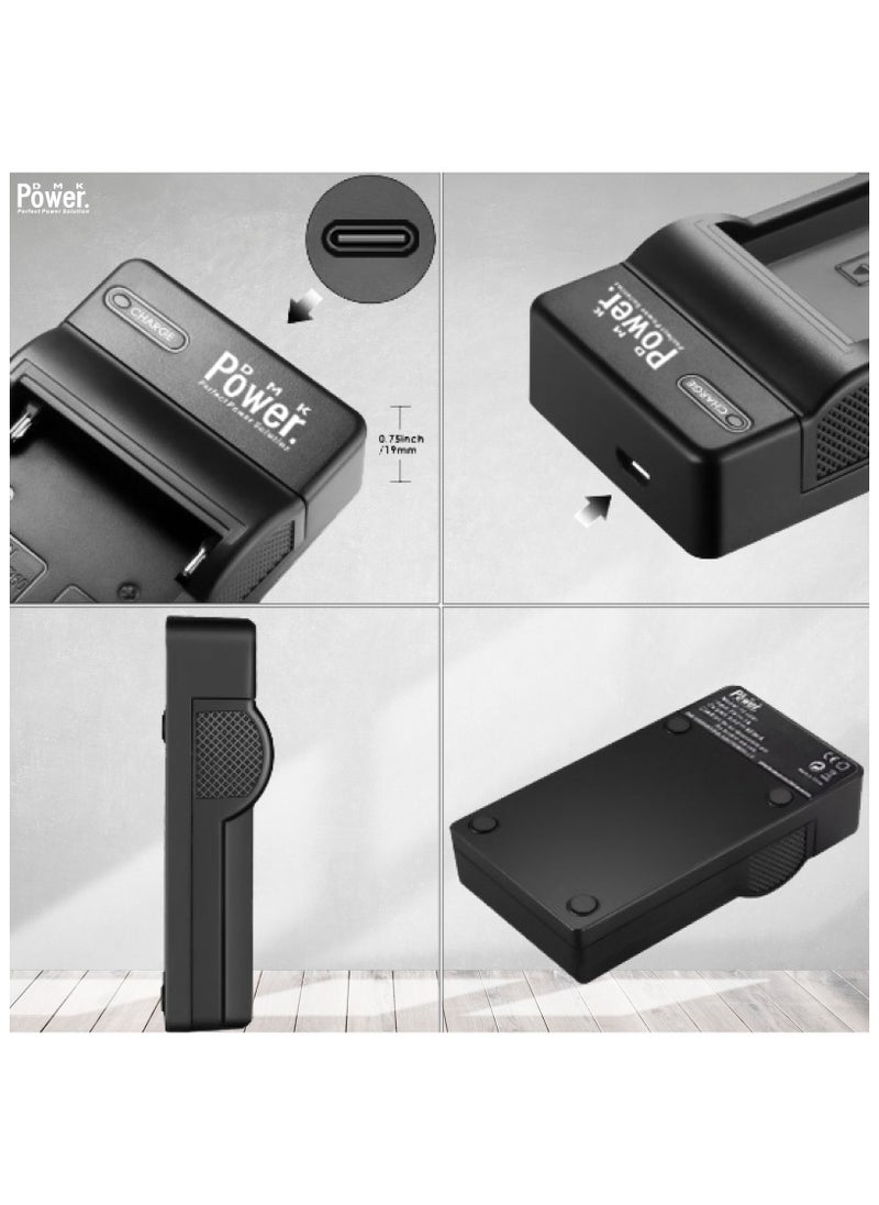 DMK Power - DMK Power EN-EL19 TC-USB1 Single USB Charger Compatible with Sony ZV-E1, FX3, FX30, A1, A9 II, A7R V, A7S III, A7 IV, A6600, A7C Cameras - Image 1