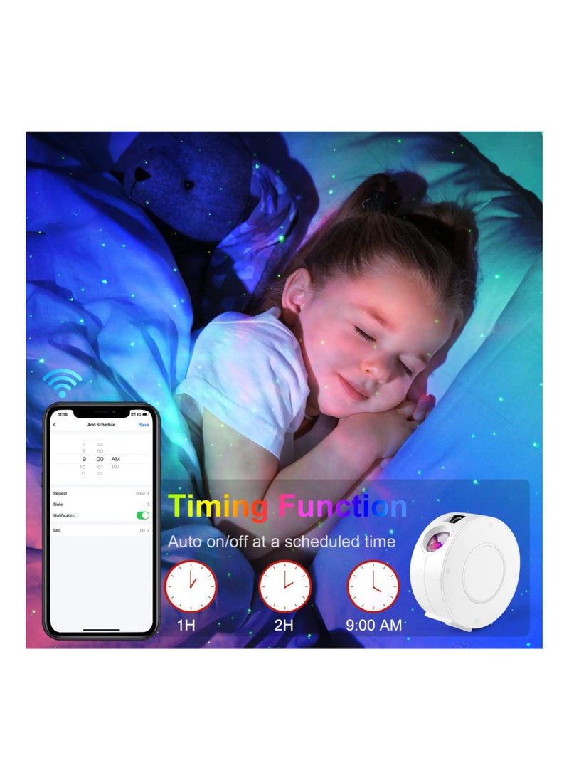 Generic - Star Projector, Smart WiFi App, Voice Control, 3D LED Projector Night Light with Nebula, RGB Dimmable, Timing - Image 1