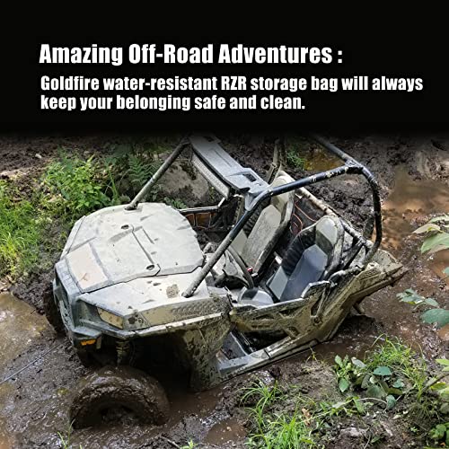 Goldfire RZR XP 1000 Accessories, RZR Door Bags sxs Storage Bag Set w/Knee Pad for 2014-2020 Polaris RZR XP Turbo Turbo S 1000 S900 (Blue Piping) - Image 3