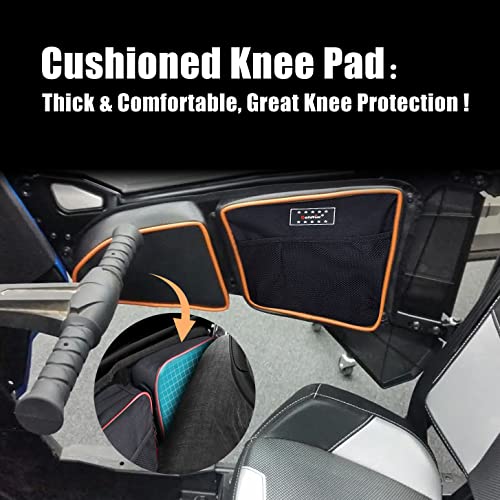 Goldfire RZR XP 1000 Accessories, RZR Door Bags sxs Storage Bag Set w/Knee Pad for 2014-2020 Polaris RZR XP Turbo Turbo S 1000 S900 (Blue Piping) - Image 5