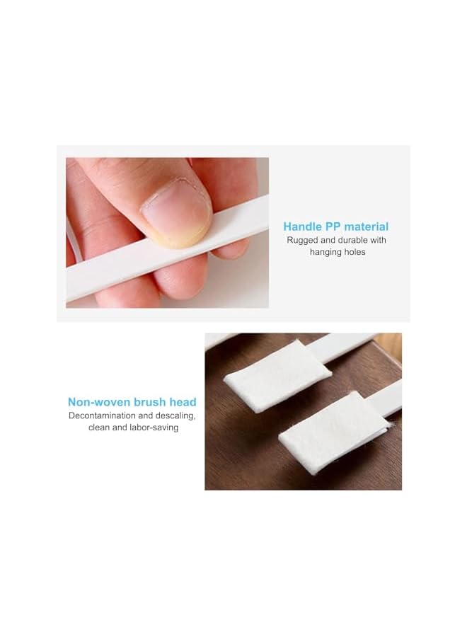 promass 40 Pcs Disposable Crevice Cleaning Brushes for Small Spaces, Detail Gaps Scrub Cleaner Brush Set for Toilet Bowl Corner, Household Cleaning Tool Supplies for Window Track/Door Grooves/Vent Fan - Image 2