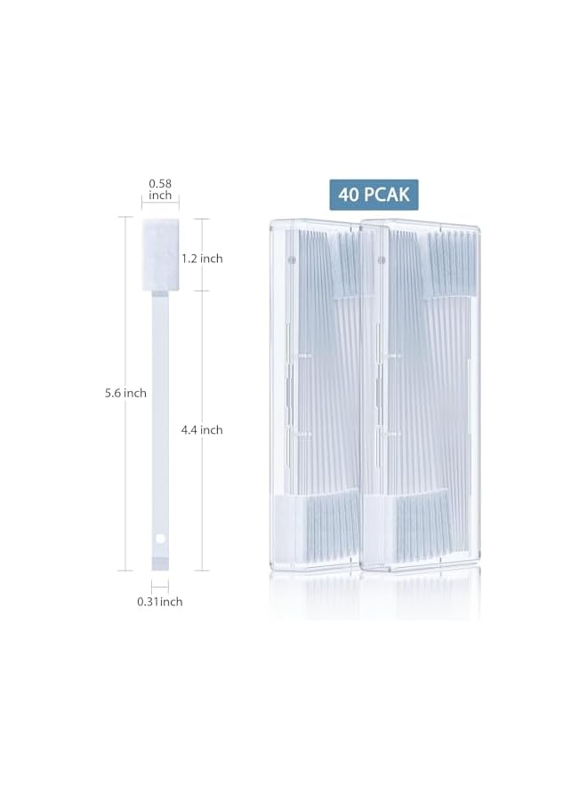 promass 40 Pcs Disposable Crevice Cleaning Brushes for Small Spaces, Detail Gaps Scrub Cleaner Brush Set for Toilet Bowl Corner, Household Cleaning Tool Supplies for Window Track/Door Grooves/Vent Fan - Image 5