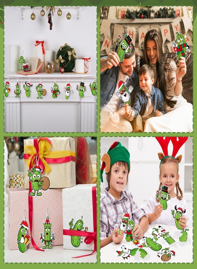 BeYumi Christmas Pickle Craft Kit - 123Pcs Christmas Pickle Craft Kit DIY Hanging Ornament Make Your Own Green Cucumber Decoration Set Xmas Holiday Party Favor Home Classroom Art Supplies for Kids - Image 4