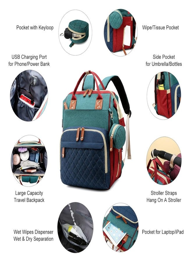 أو بيبي حقيبة حفاضات الأطفال من أوبابي واسعة/متعددة الجيوب/حقيبة ظهر للحفاضات/عصرية/مقاومة للماء/ذات سعة كبيرة/متينة/حقيبة ظهر للأمومة/حقيبة حمل واسعة لتنظيم مستلزمات الطفل بسهولة. - Image 5