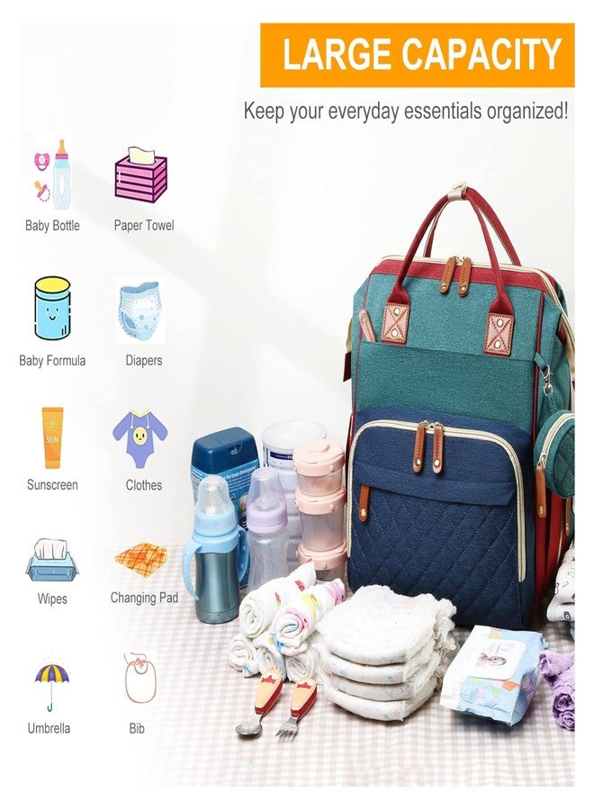 أو بيبي حقيبة حفاضات الأطفال من أوبابي واسعة/متعددة الجيوب/حقيبة ظهر للحفاضات/عصرية/مقاومة للماء/ذات سعة كبيرة/متينة/حقيبة ظهر للأمومة/حقيبة حمل واسعة لتنظيم مستلزمات الطفل بسهولة. - Image 3