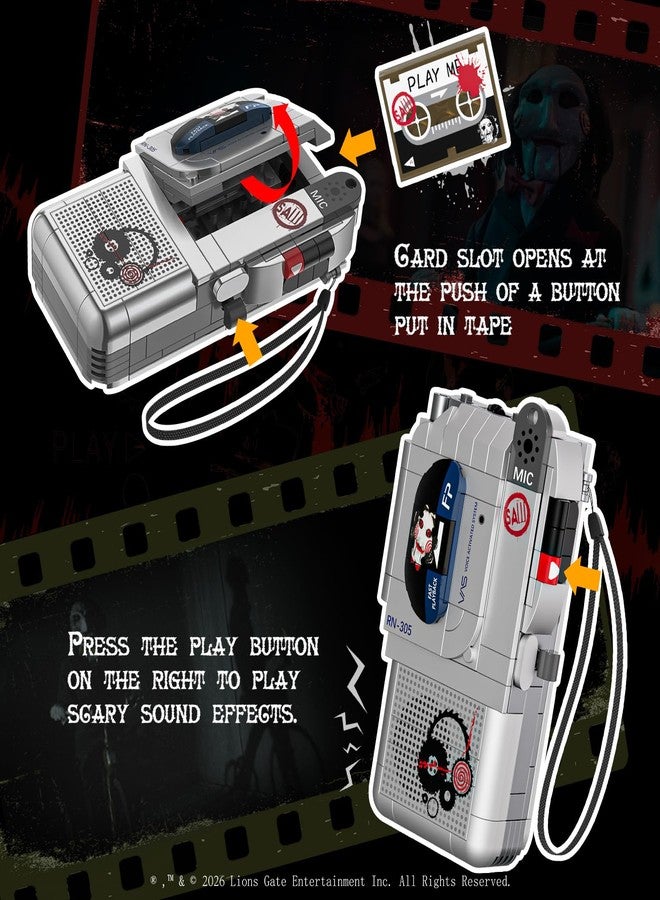JAKI Saw Tape Recorder Building Kit - Officially Licensed RN-305 Model with Tape Slot to Play Movie Sound - Horror Collectible Gift for Adult Fans & Teens 12+ - Image 4