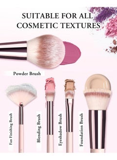 BESTOPE PRO Makeup Brushes With Case, 20Pcs Travel Makeup Brush Set, Foundation Concealer Blush Eyeshadow Brush Set Contour Powder Eyebrow Eyelash Brush Kit With Led Light Mirror Holder & 2 Powder Puff-Pink  - Image 1