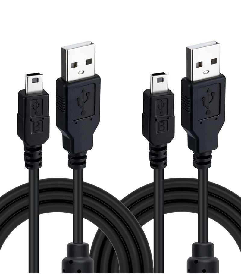 igeekwell Mini USB Cable for PS3 Controller Charger, USB 2.0 to Mini B Charging Cord, Data Transfer Compatible with Playstation 3, TI-84 Plus CE, GoPro Hero 3+, Garmin GPS, Cameras,MP3 Player,(1.8M,2PACK) - Image 1