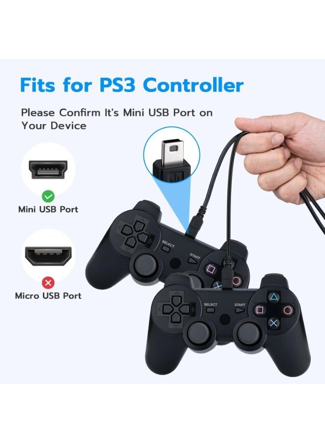 igeekwell Mini USB Cable for PS3 Controller Charger, USB 2.0 to Mini B Charging Cord, Data Transfer Compatible with Playstation 3, TI-84 Plus CE, GoPro Hero 3+, Garmin GPS, Cameras,MP3 Player,(1.8M,2PACK) - Image 2