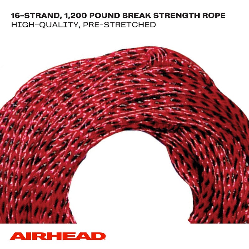 Airhead Trick Handle Wakeboard Rope, 4 Sections, 75-Feet, Red - Image 5