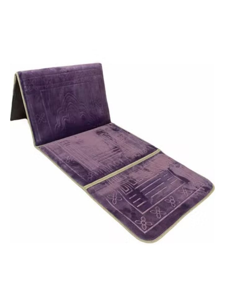 ACLIX 2 In 1 Foldable Prayer Mat And Backrest Purple - Image 1