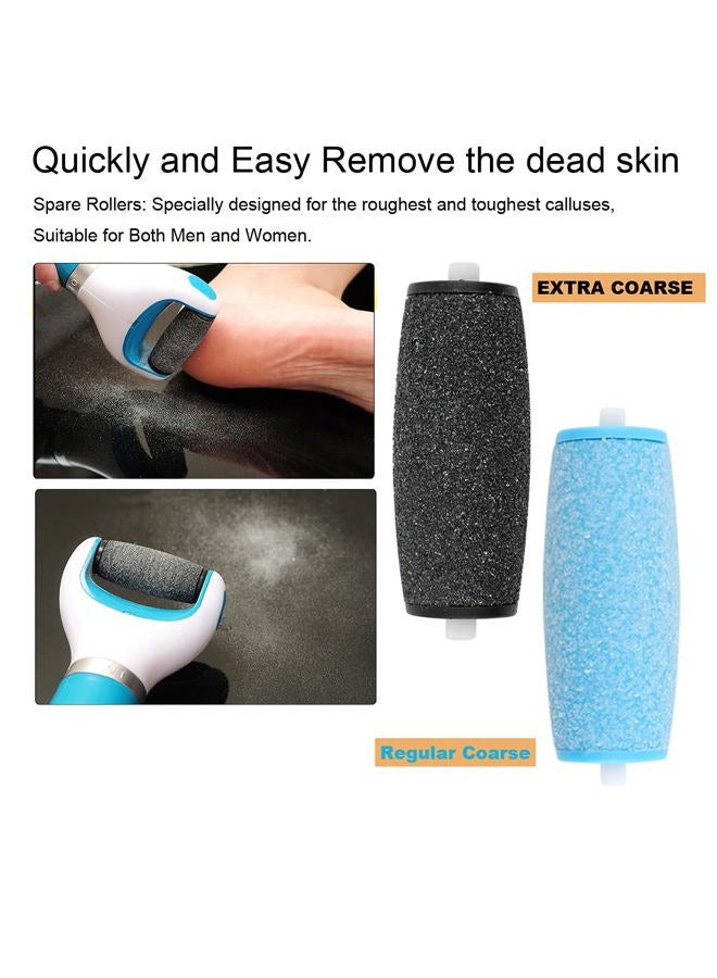 GOMINYUF 5 Pack Black Extra Coarse Replacement Refill Roller Compatible with Amope Pedi Refills Electronic Foot File - Image 2