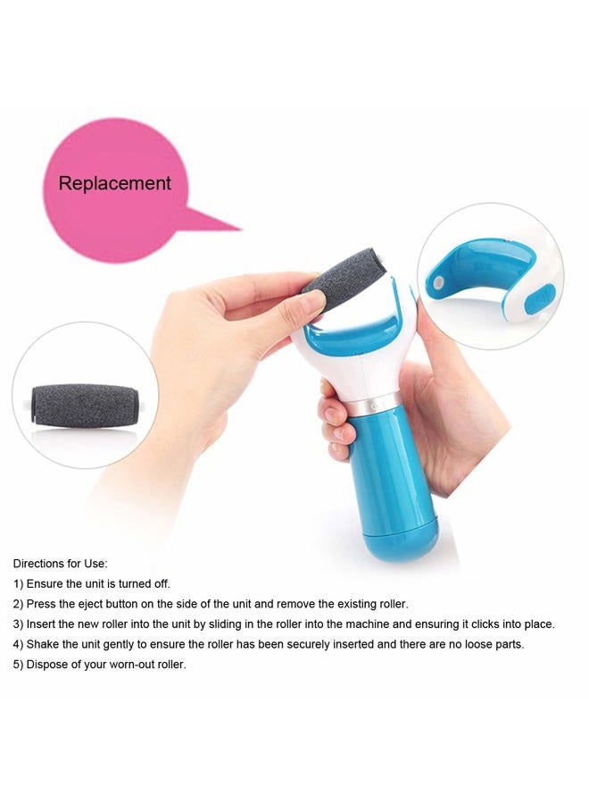 GOMINYUF 5 Pack Black Extra Coarse Replacement Refill Roller Compatible with Amope Pedi Refills Electronic Foot File - Image 3