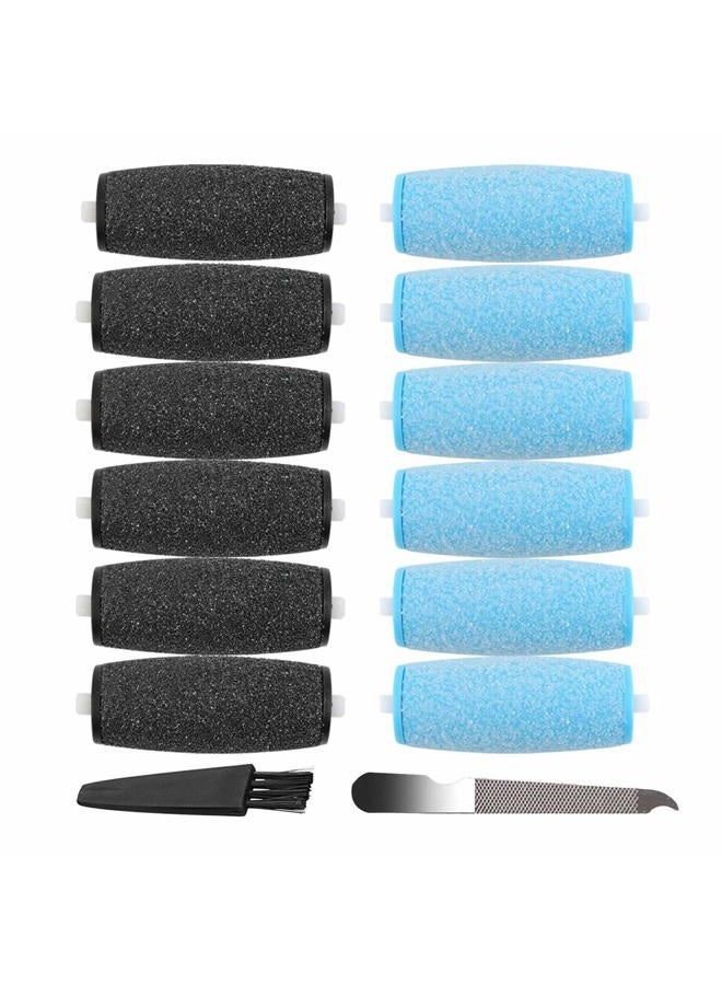 GOMINYUF 5 Pack Black Extra Coarse Replacement Refill Roller Compatible with Amope Pedi Refills Electronic Foot File - Image 1